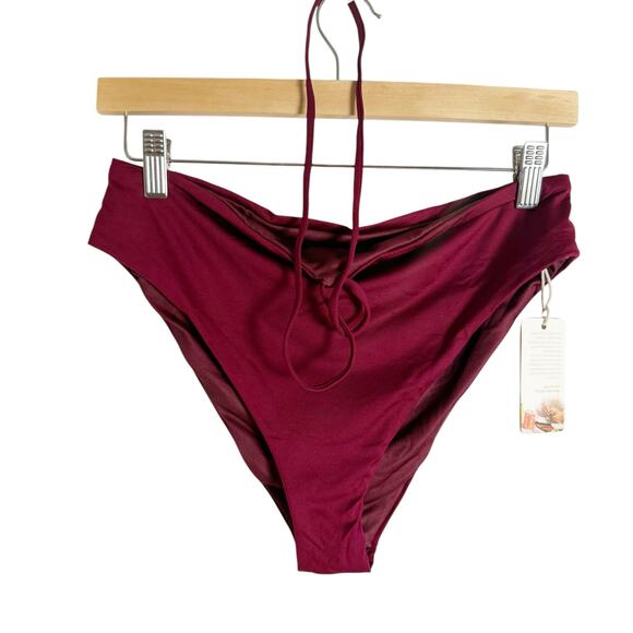 Agua Bendita Safire Red Strappy Bikini Swimsuit Bottoms Size XL - Picture 3 of 8